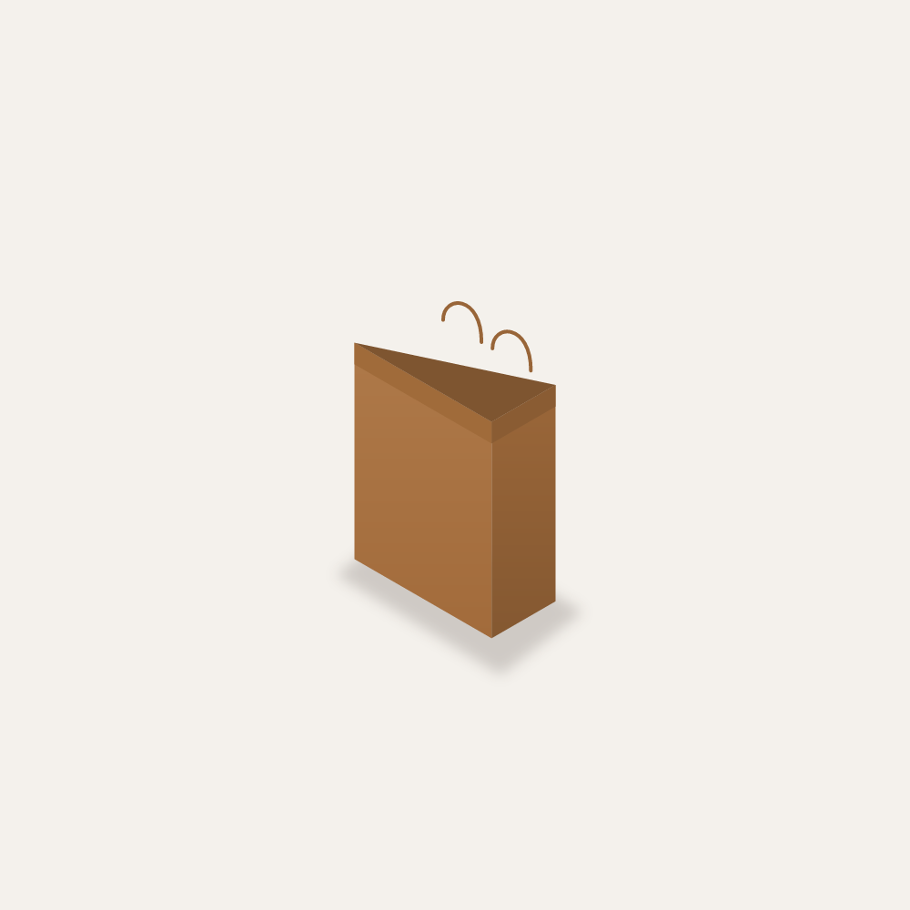 Printed white paper bags
